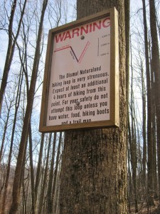 NaturalandTrustTrailElevationGain Naturaland Trust Trail sign hiking in South Carolina