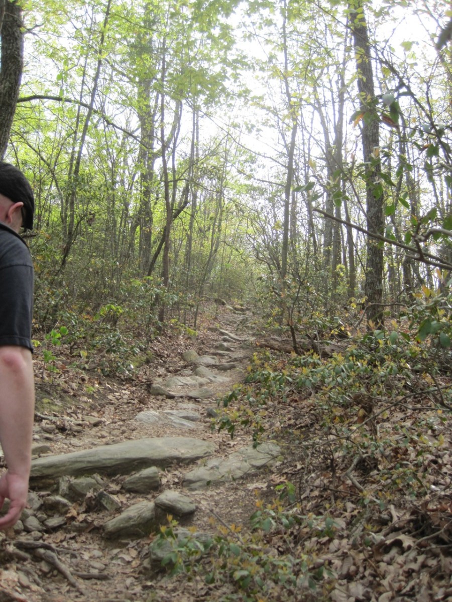 NC Hanging Rock hiking on Moore's Wall Loop Trail
