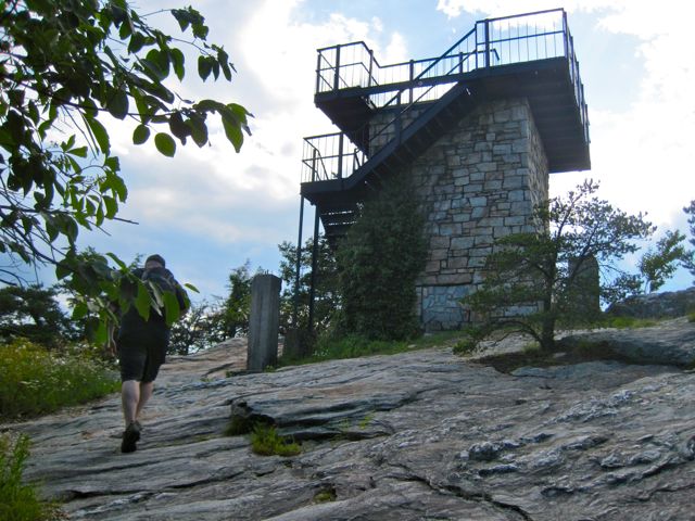 Fire tower at Hanging Rock NC hike