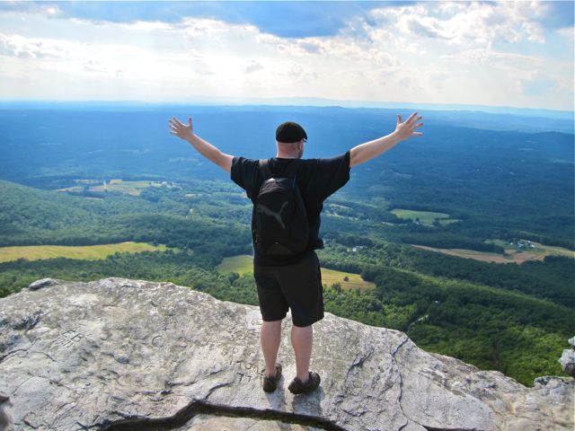 Shawn Sluder on Hanging Rock NC hike