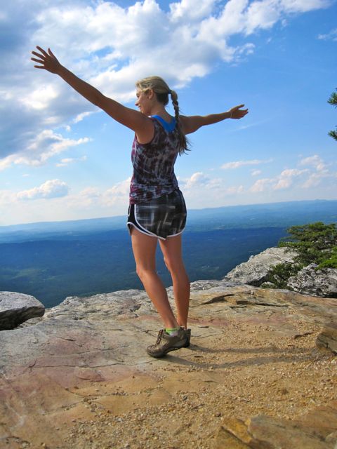 Beth Leysieffer on Hanging Rock NC hike